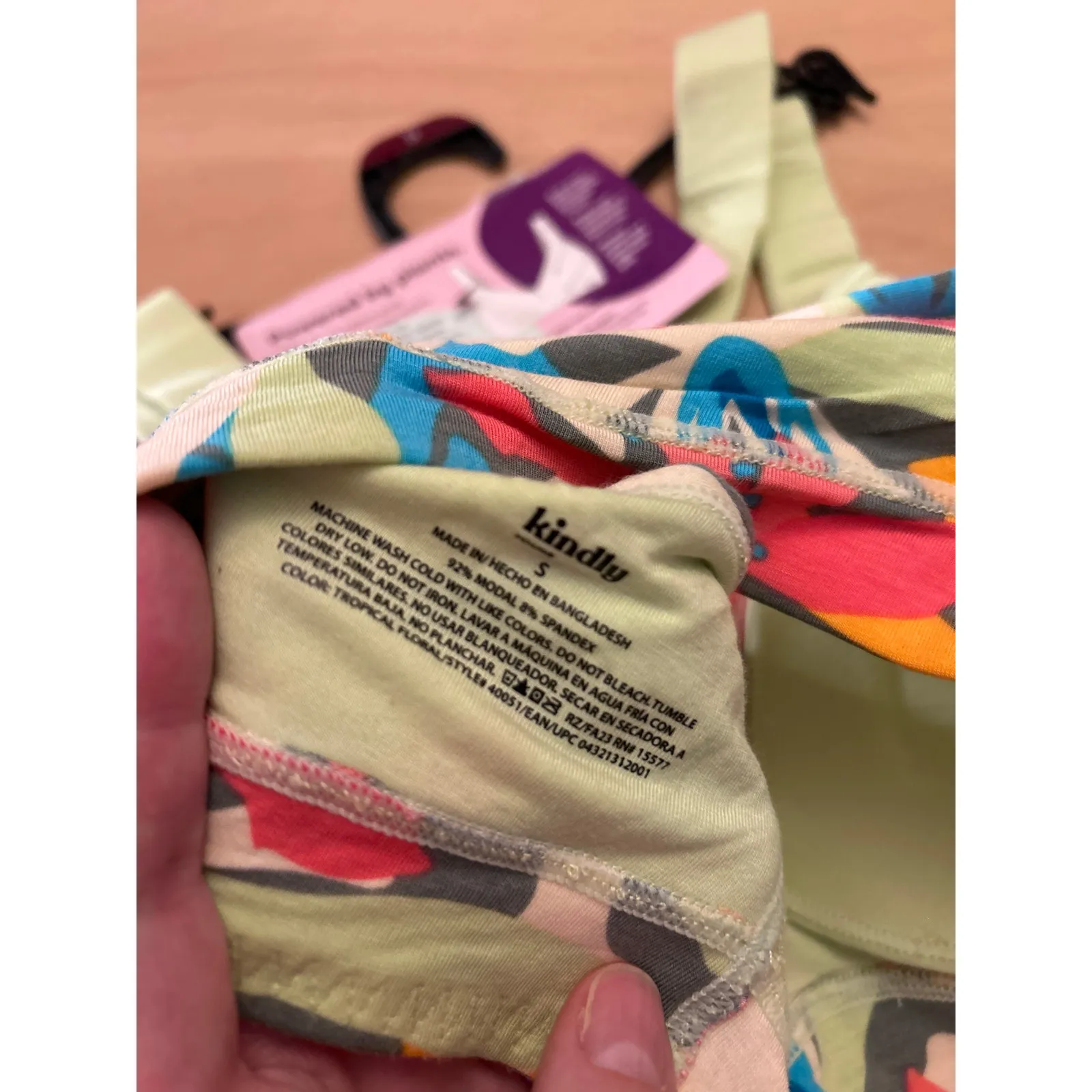 New Women’s Kindly Yours Modal Spandex bra/Sports Bra Tropical 🌴Mint size Small - Image 4