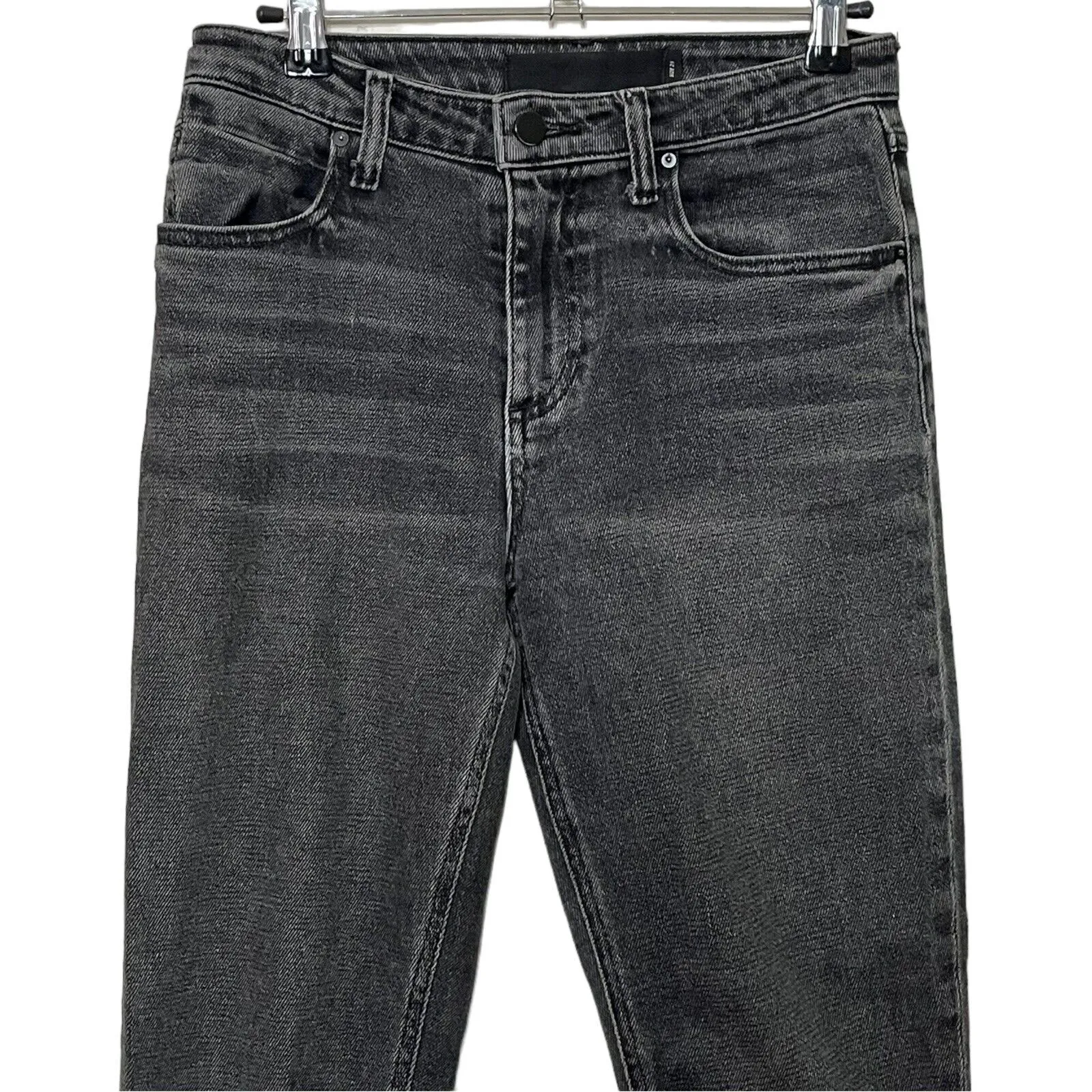Alexander Wang Grip Skinny Jeans Women’s Size 25 Grey Fade High Rise USA Made - Image 3