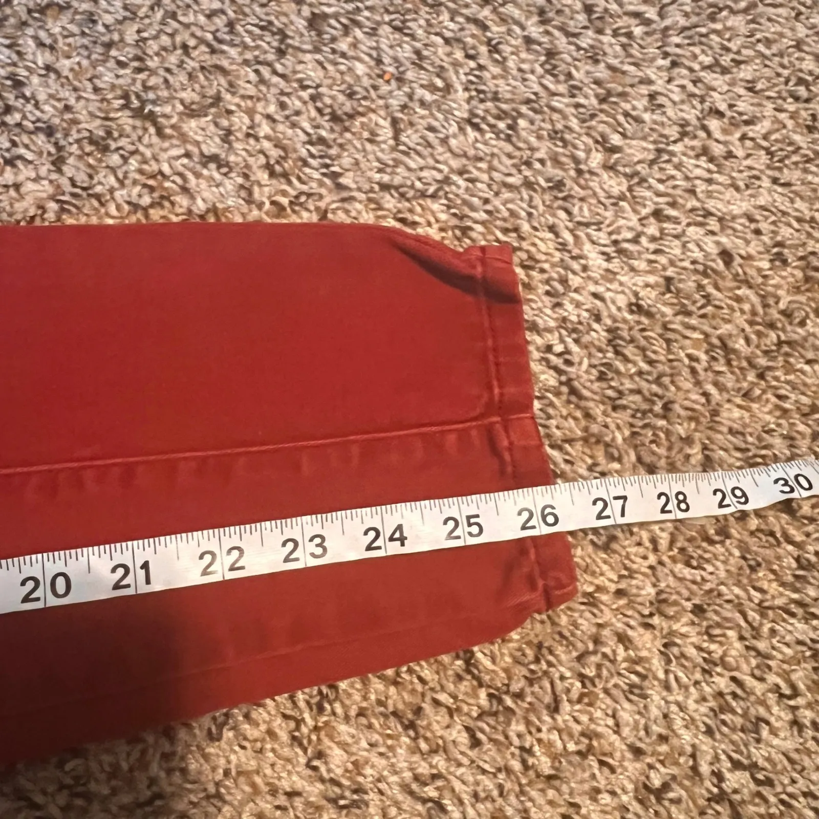 White House Black Market The‎ Skimmer Burgundy Red Cargo Zip Skinny Pants Size 4 - Image 6