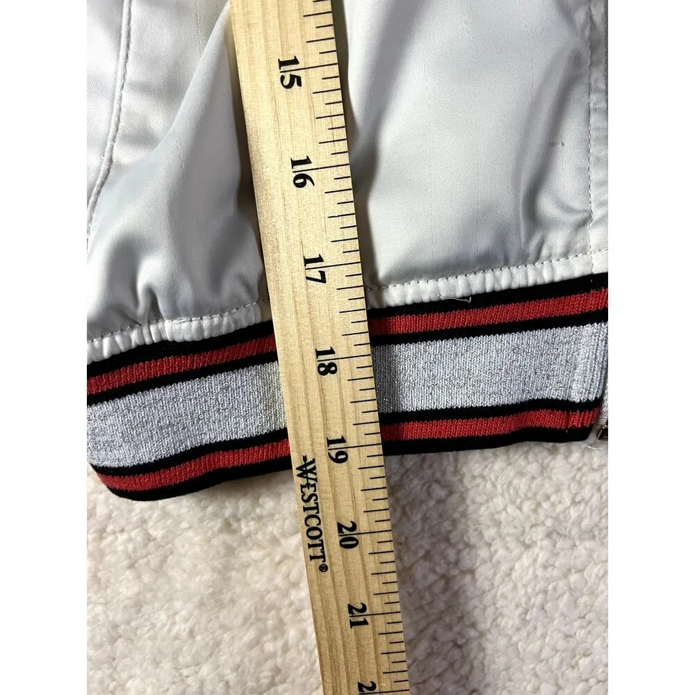 Vintage Express Bomber Jacket Women's Size XS Y2K 2000s Paris Hilton Roses - Image 14