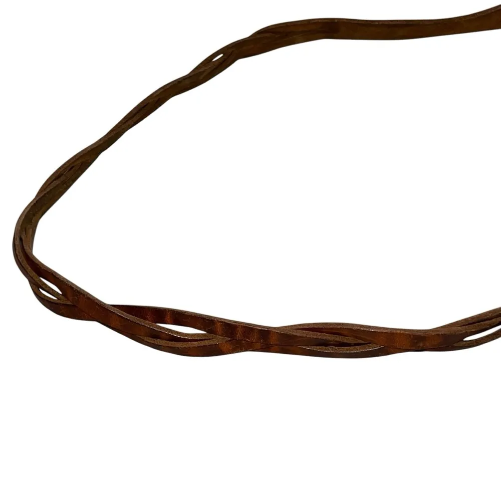 Vintage 60’s 70’s Hand Tooled Painted Leather Crossbody Bag Purse Shoulder Bag Brown - Image 8