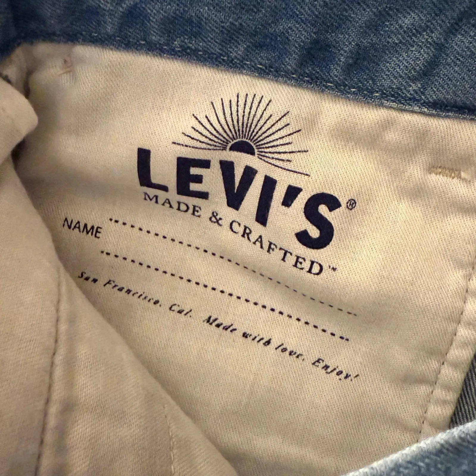 Levi's Made and Crafted Trouser Shorts Japanese Denim Blue WOMENS SIZE 30 - Image 6