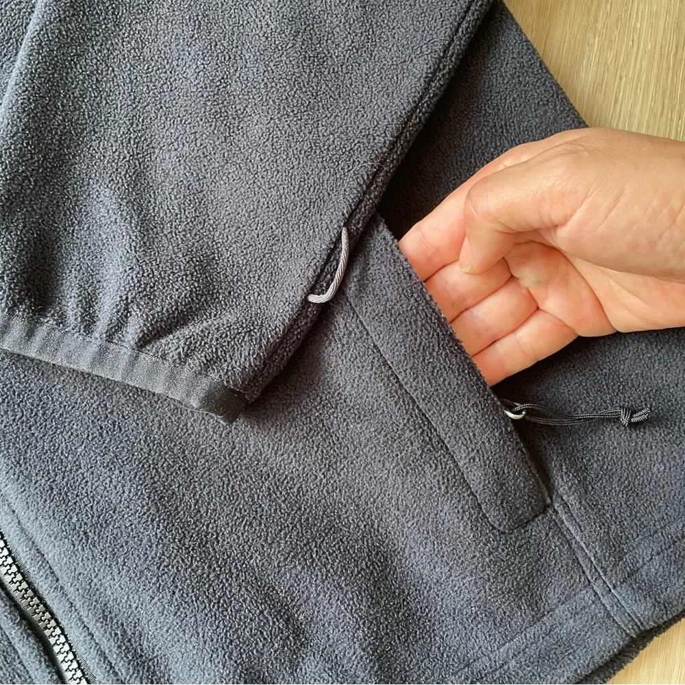 columbia women’s jacket Fleece Full Zip Intercharge Zipped Pocket Black Size M - Image 3