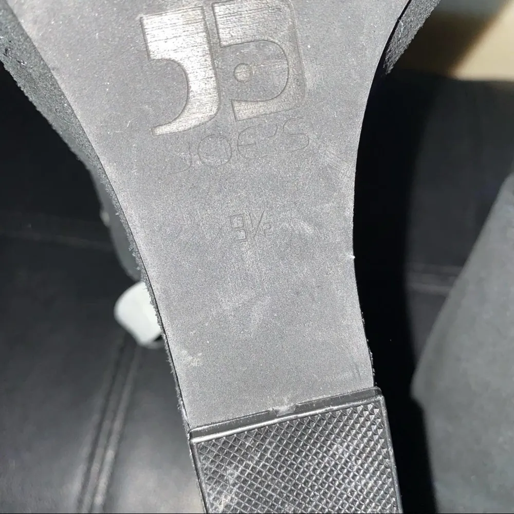 Joe's Jeans Wedged Heel Strapped Sandal Black with grey/burgundy size 9.5 - Image 12