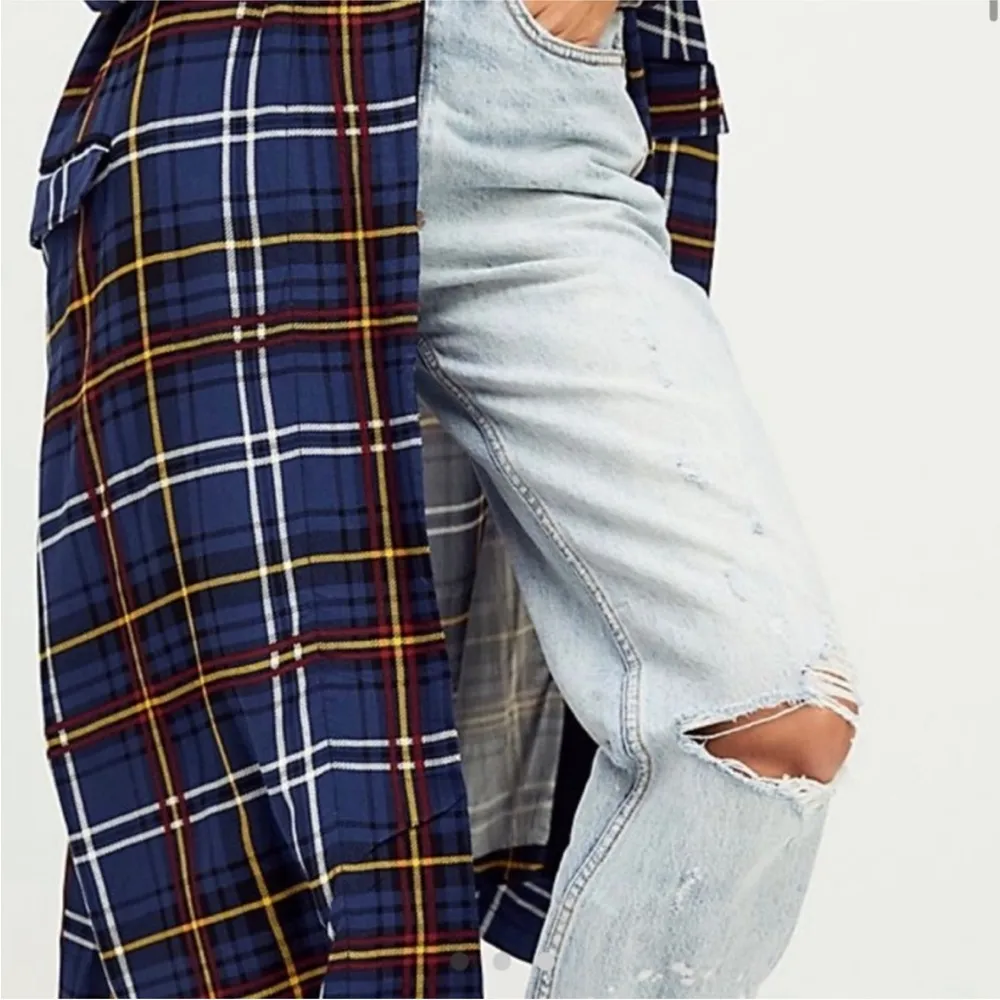 Free People plaid duster NEW - Image 3