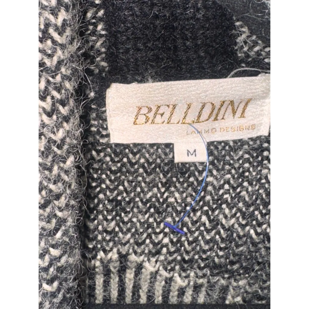 BELLDINI Black White Long Cardigan Duster Medium - Image 2