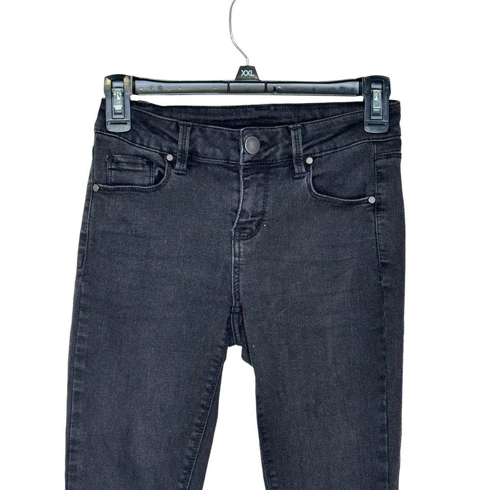 Design Lab Women's Jeans Lord Taylor Skinny Stretch Distressed Mid-Rise Black 25 - Image 4