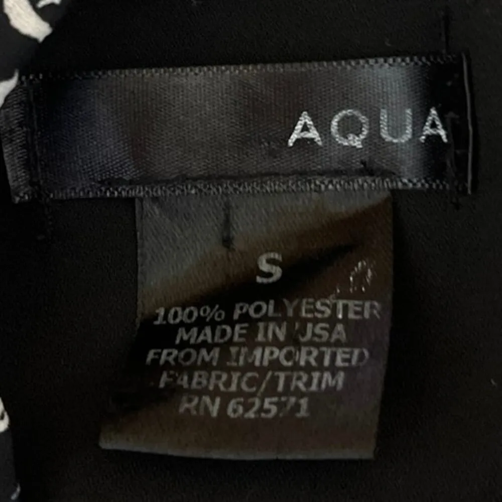 Aqua Black Multicolor Chevron Sleeveless Cami Camisole Slit Tunic Tank Top Sz S - Image 3