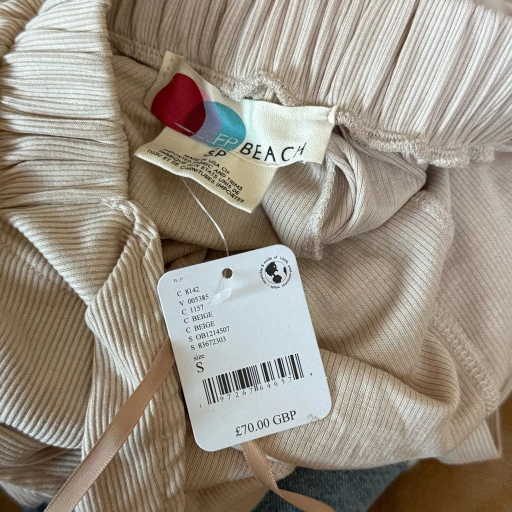 FREE PEOPLE FP BEACH Leigh Open Back One Piece Halter Wide Leg Jumpsuit - Image 3