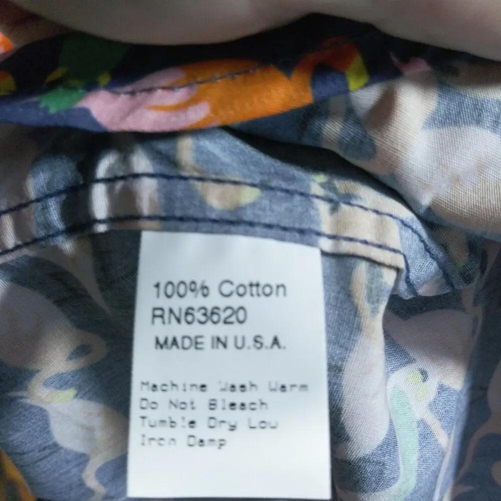 Sisters Purple Flamingo Cotton Shirt Dress Vacation Novelty Size S - Image 5