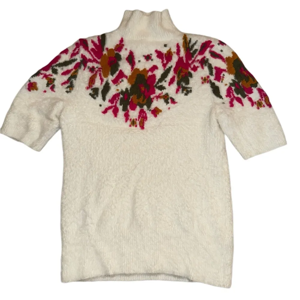 Anthropologie wool white mock neck blouse - Image 3