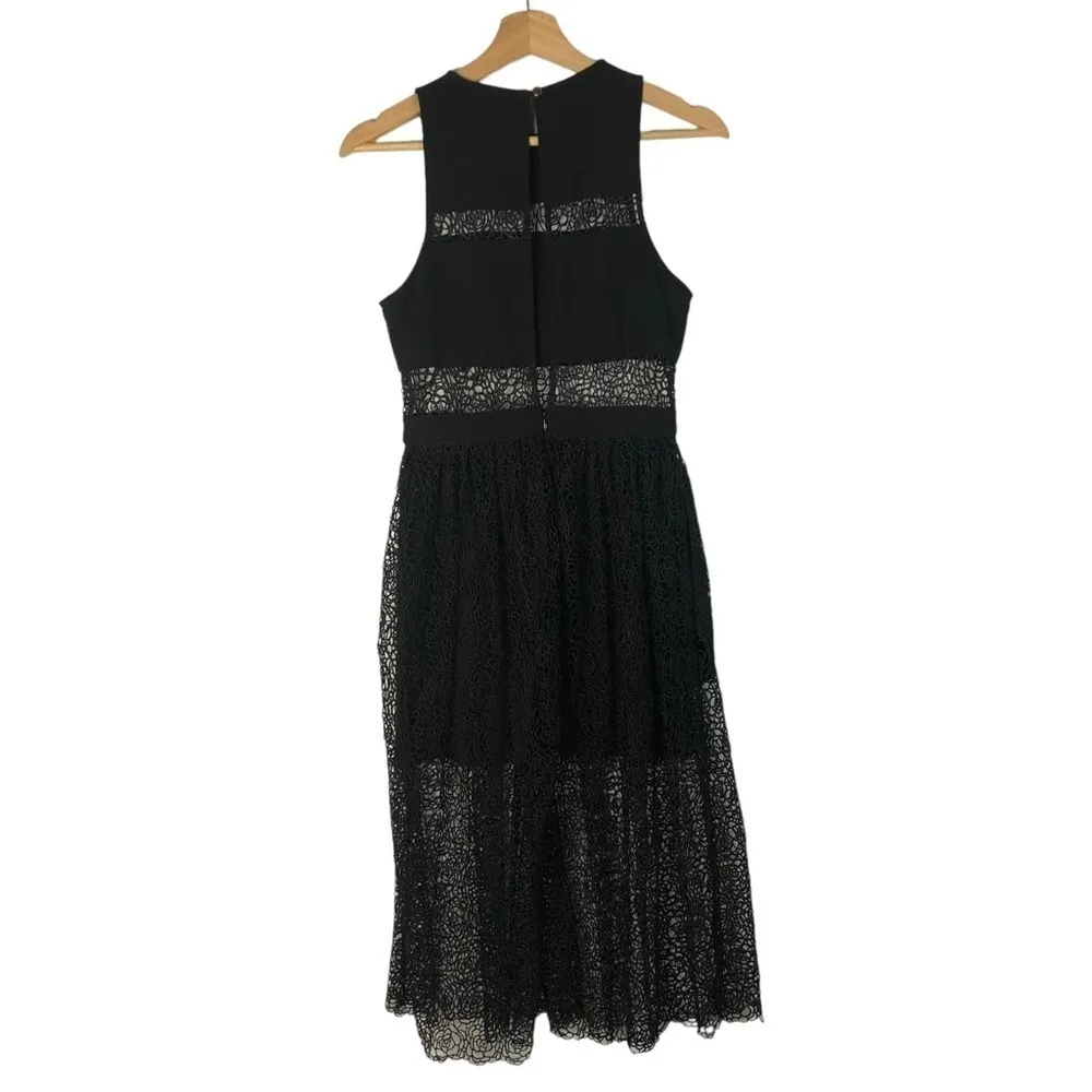 NBD Black Desire Lace Overlay Sleeveless Midi Dress S - Image 4