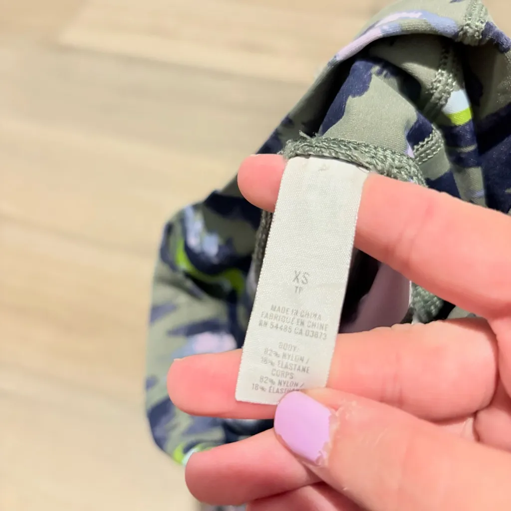 Aerie High-waisted Move 7/8 Leggings leopard purple green‎ size XS - Image 5