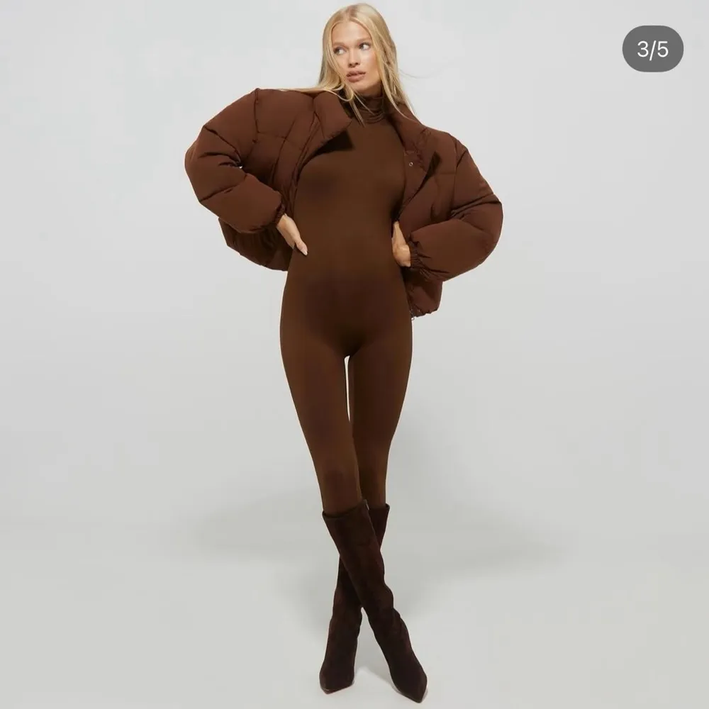 NWT Bumpsuit Stevie Maternity Unitard Turtleneck Sleeveless Jumpsuit in Brown Size undefined - Image 2