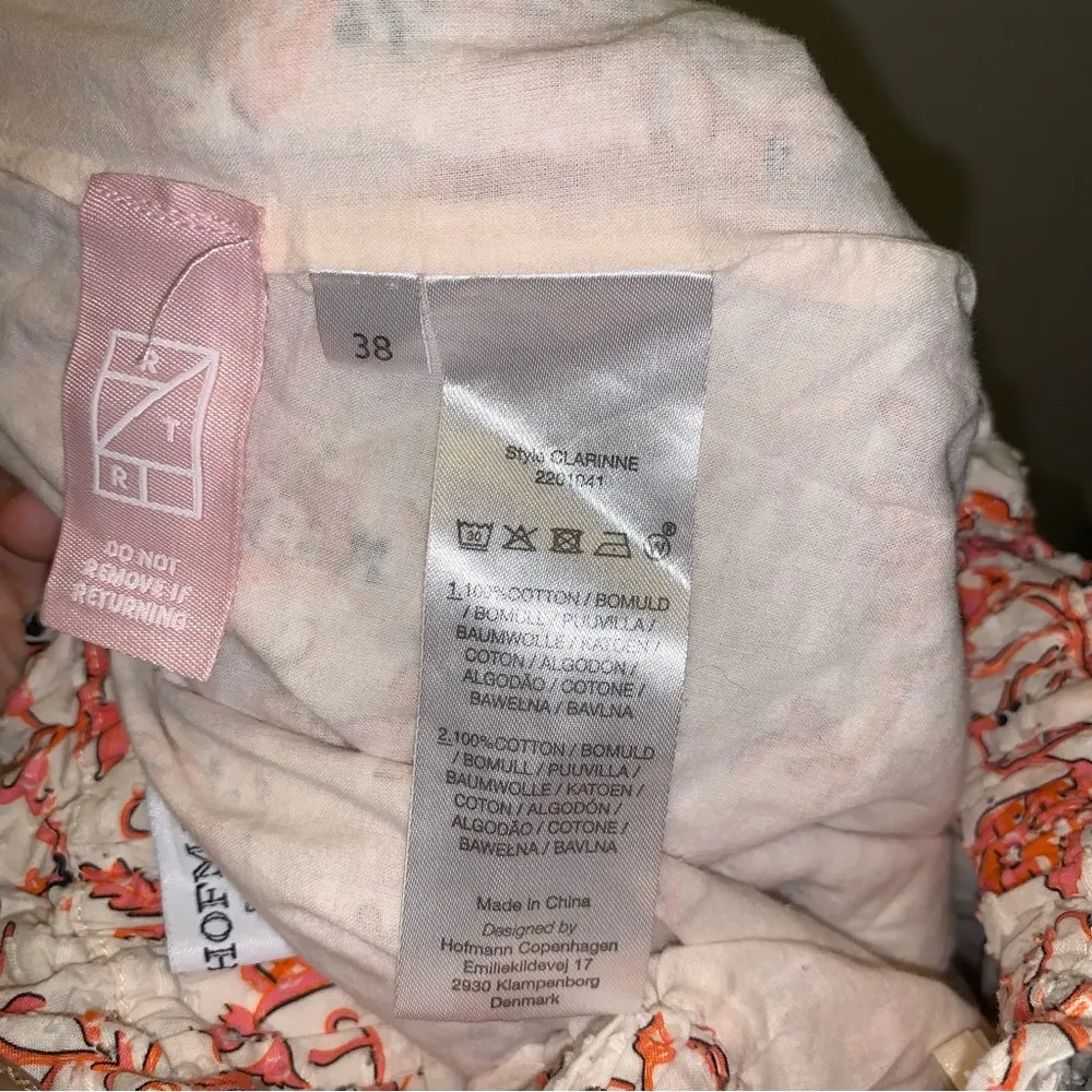 Hofmann Copenhagen Clarinne 100% Cotton A Line Skirt 38 Pink - Image 8