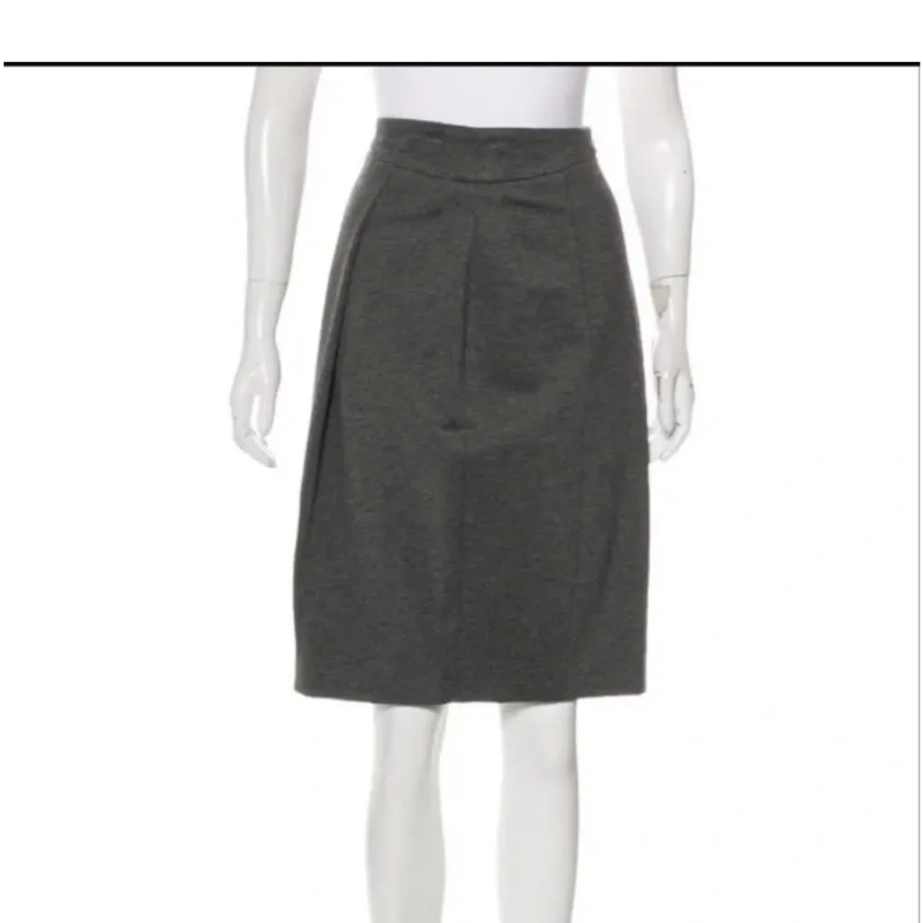 Akris Punto pocketed Gray Knee-Length Pleated Skirt - Image 8