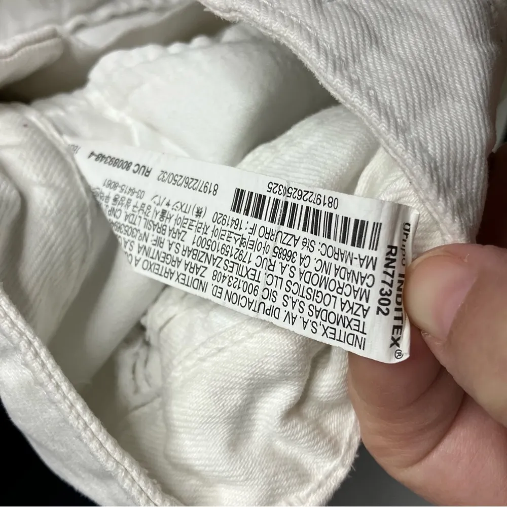 Zara white wide leg jeans size 0 - Image 7