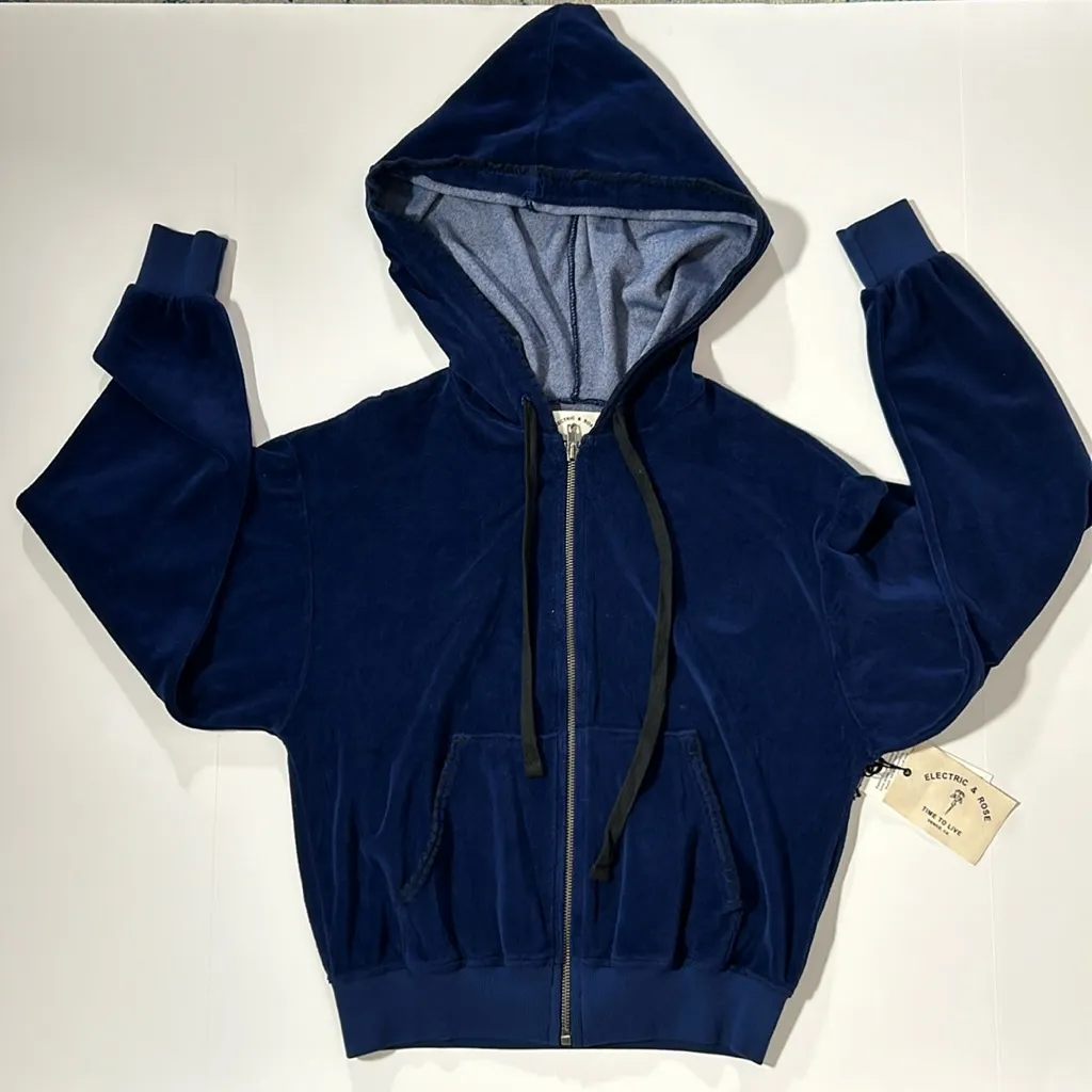 Electric & Rose Velour Sweatsuit Blue Small NWT - Image 3