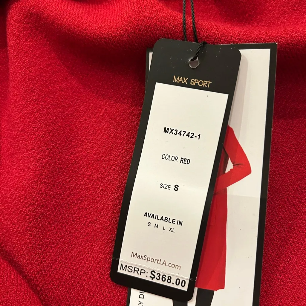 MAXSPORT Red Long Duster Cardigan Sweater Size Small NEW 368.00 - Image 8