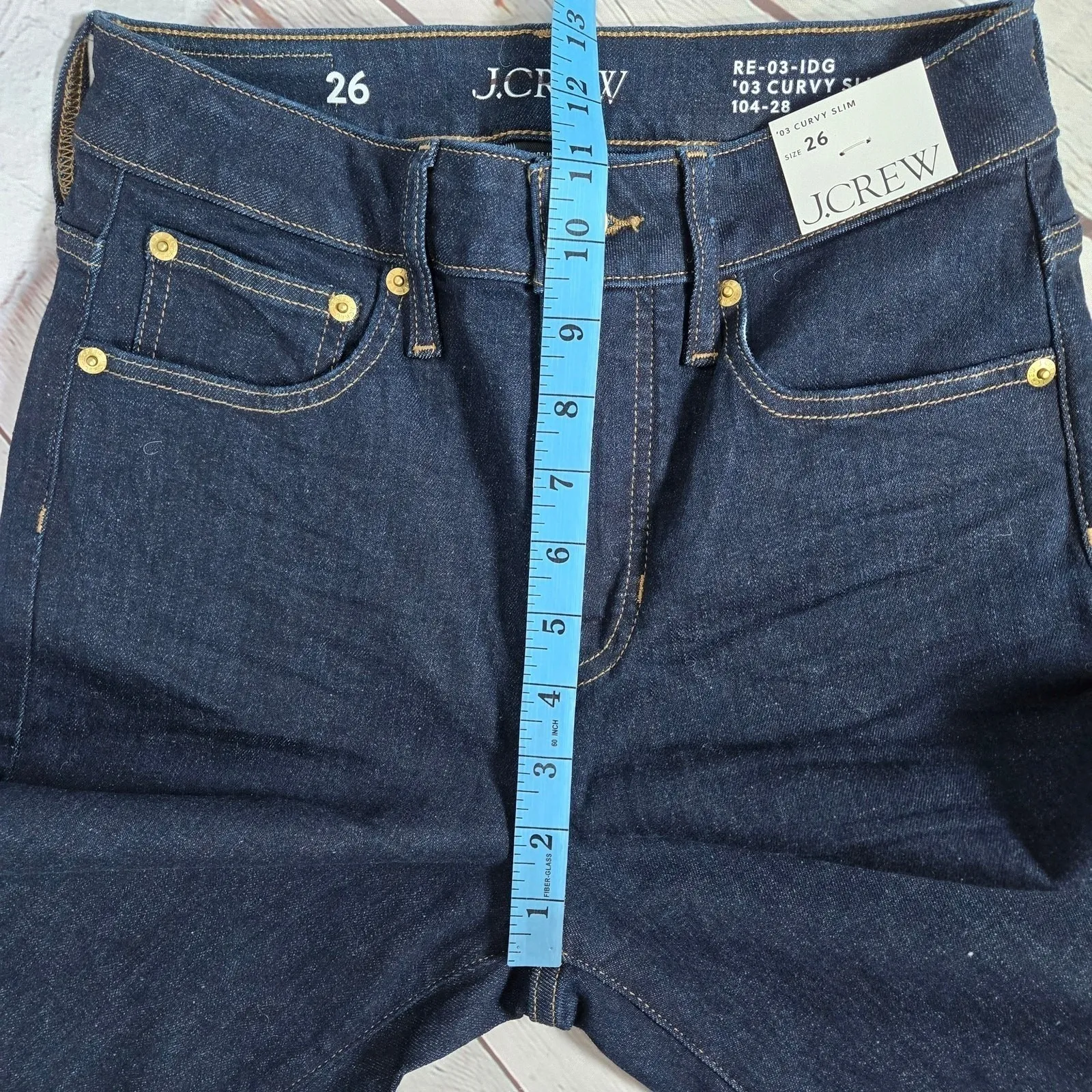 J. Crew Curvy‎ high-rise slim jean in 2003 super-stretch in Resin Rinse 26 NWT - Image 9