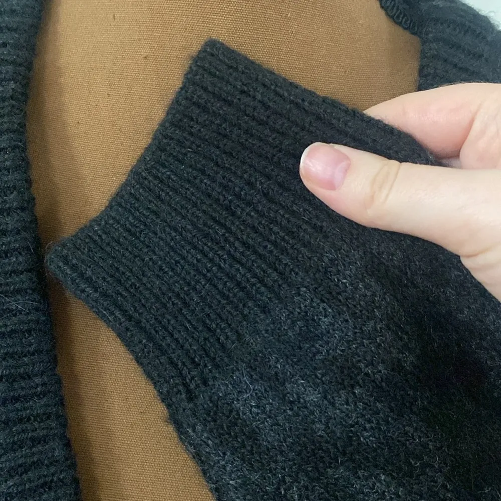 IRO Jasek leopard print longline alpaca wool blend cardigan charcoal black sz XS - Image 10