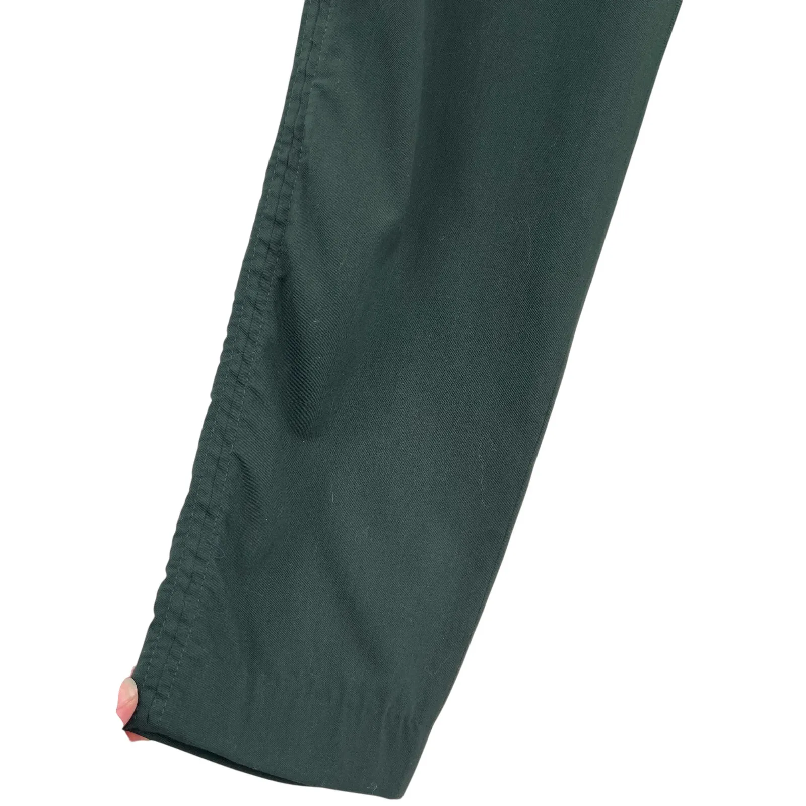 COS‎ Wool Trouser Dress Pants Cropped Ruched Side Dark Green Size US 4 - Image 5
