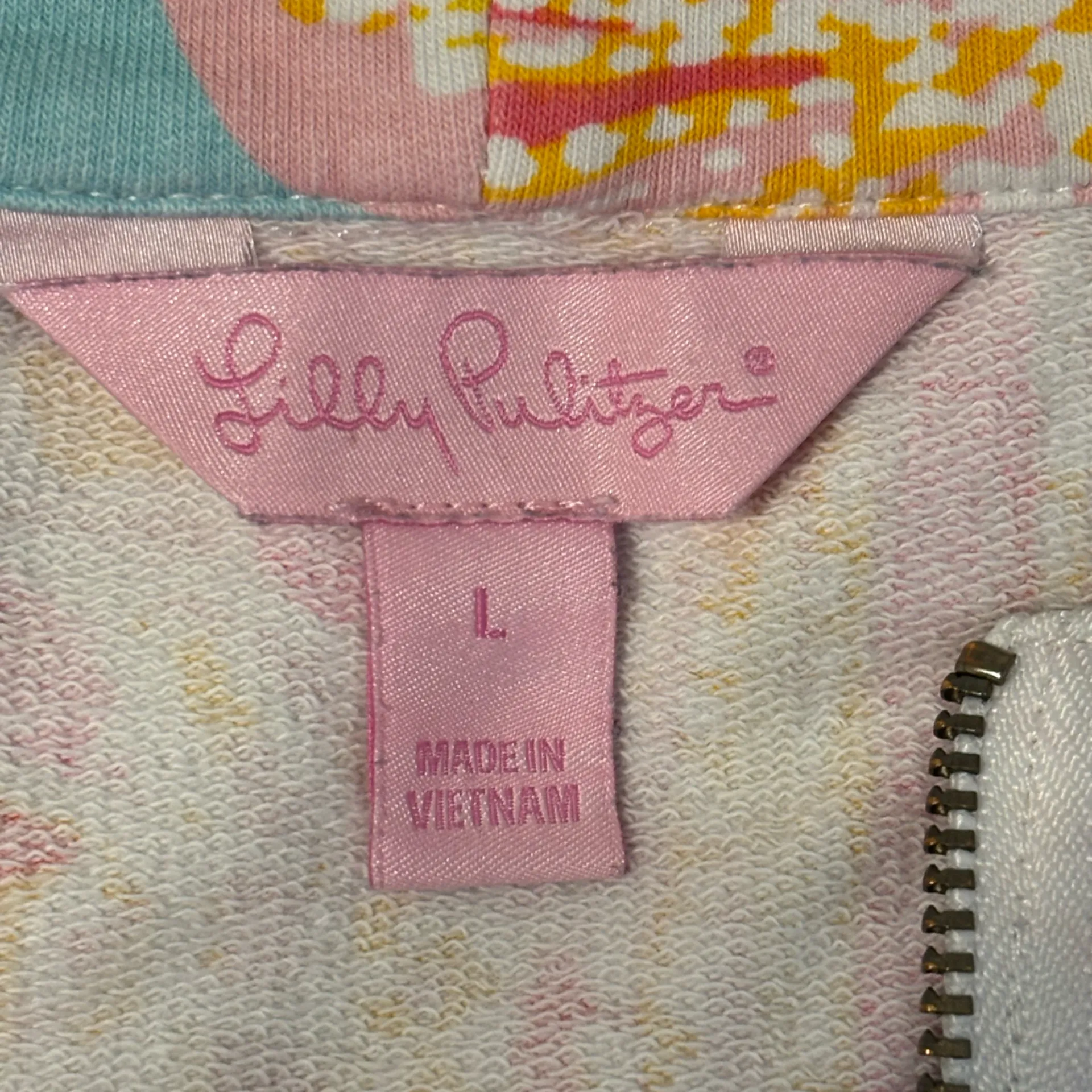 Lilly Pulitzer sweatshirt pullover half zip Size Large - Image 5