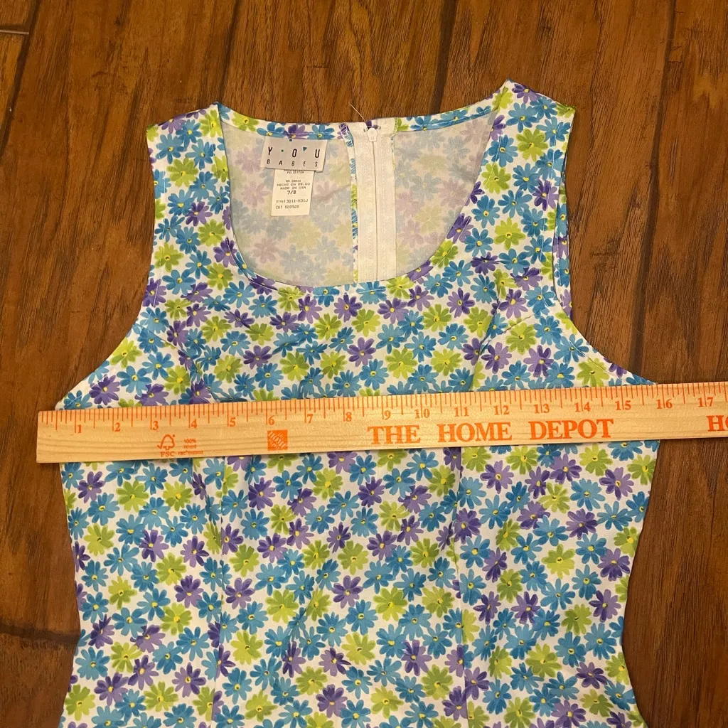 Vintage Vibrant Floral Mini Dress - Image 6