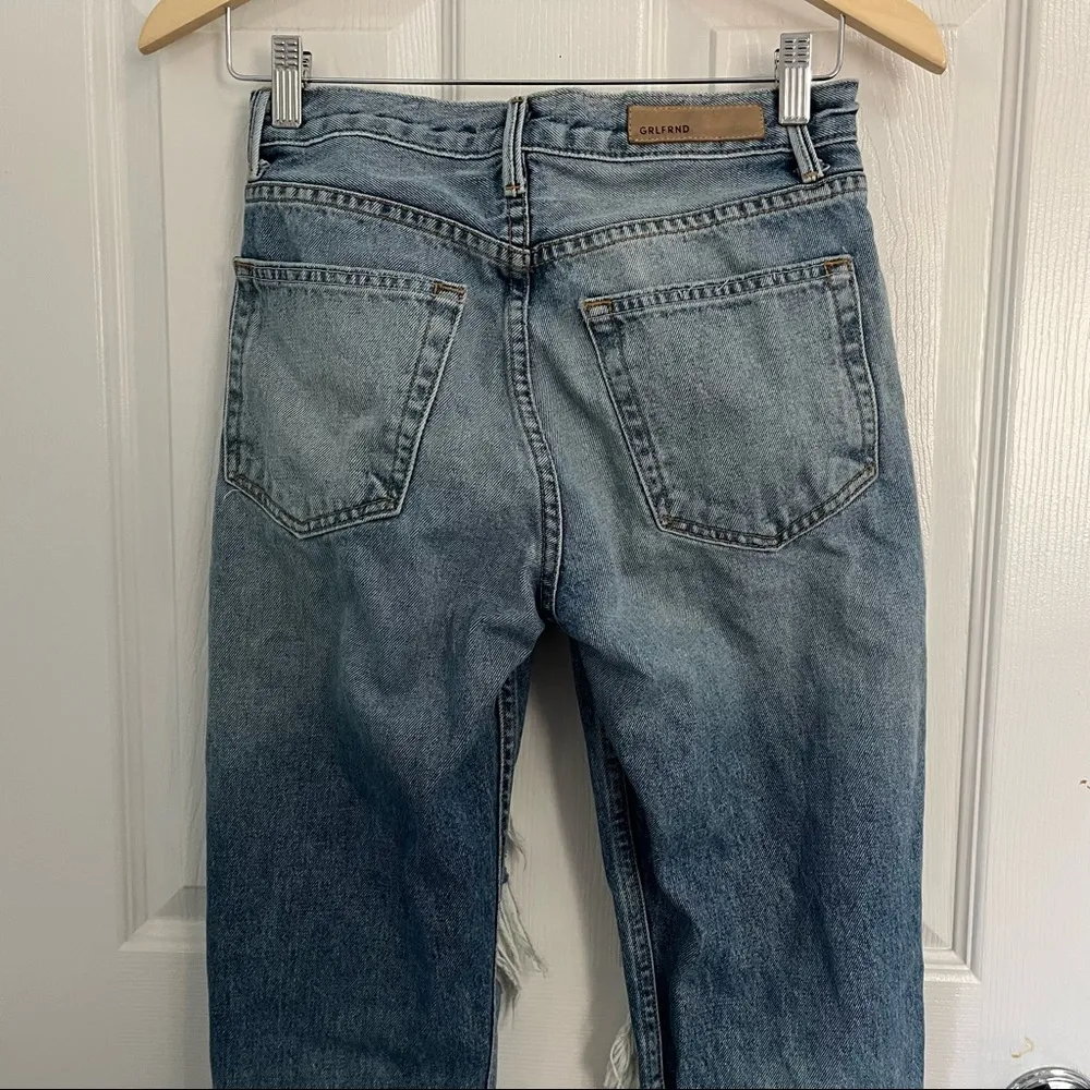 GRLFRND 26” The Helena Straight Leg Distressed "It’s Cold Outside" Blue Jeans - Image 14