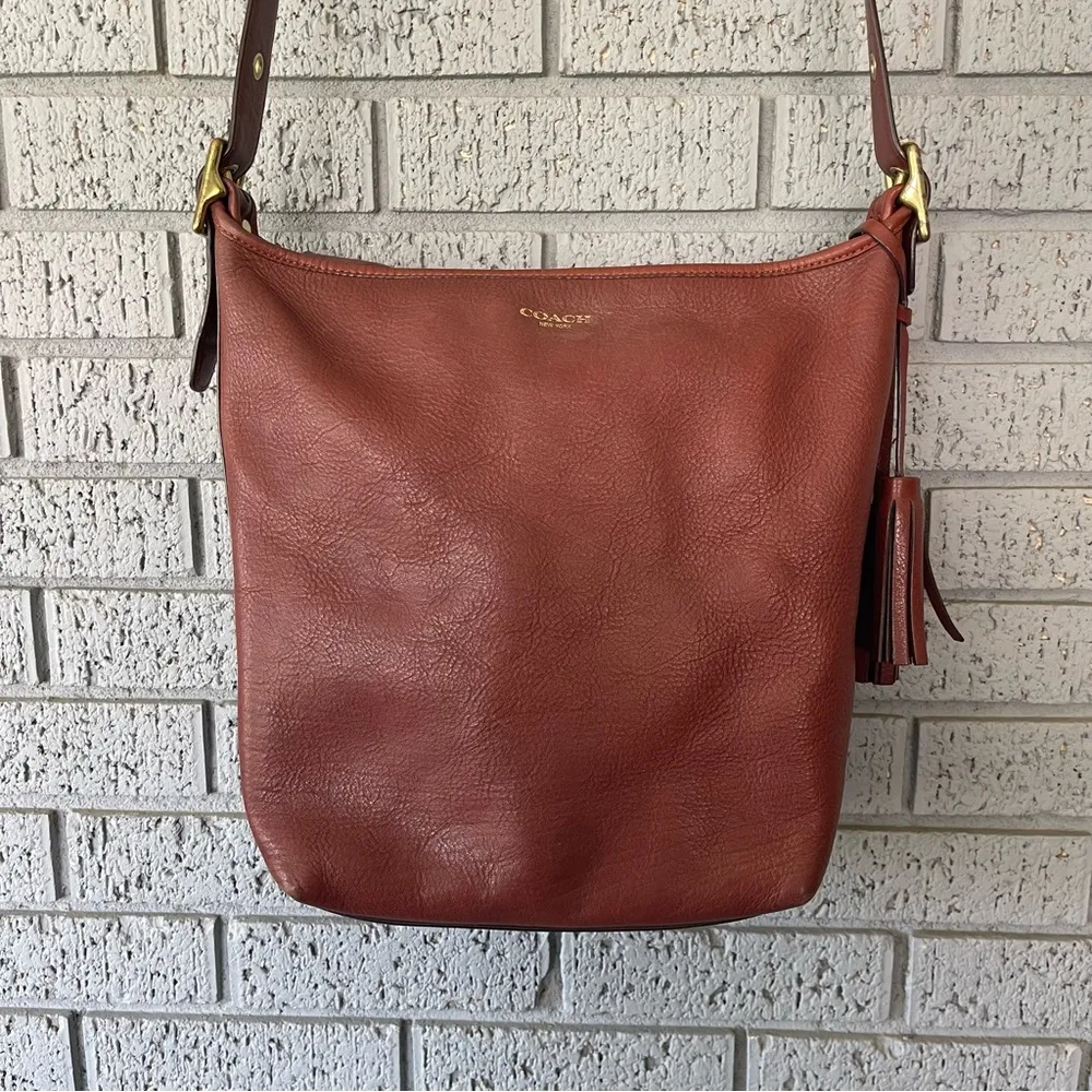 Coach Vintage Legacy Duffle Shoulder Bag 19889 Cognac Brown Leather - Image 3