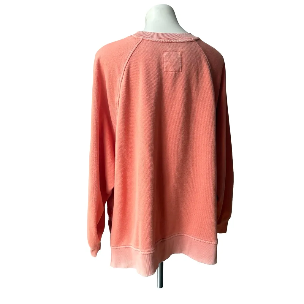 Aerie Beach Party Crew Sweatshirt, Orange Sz XL - Image 9