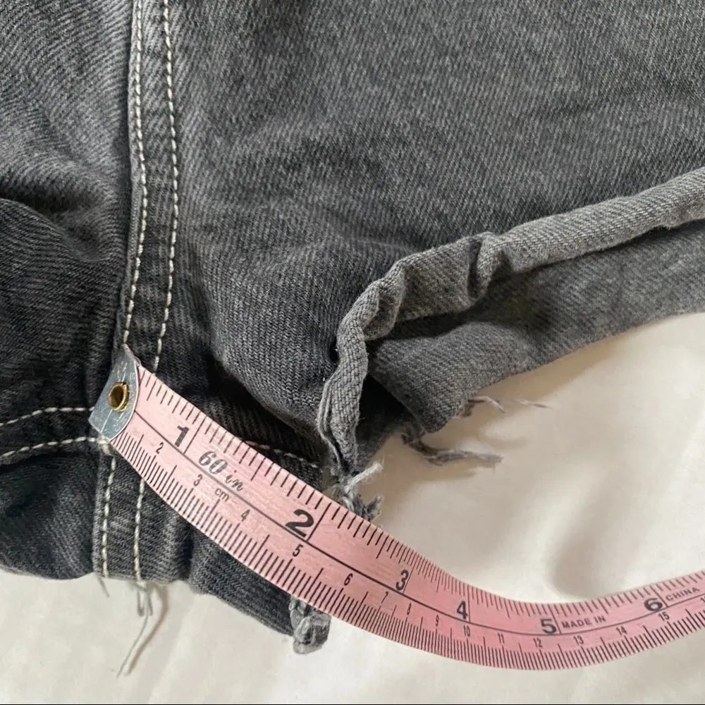 Current/Elliott The Ultra High Waist Denim raw hem cut off jean shorts sz 31 - Image 10