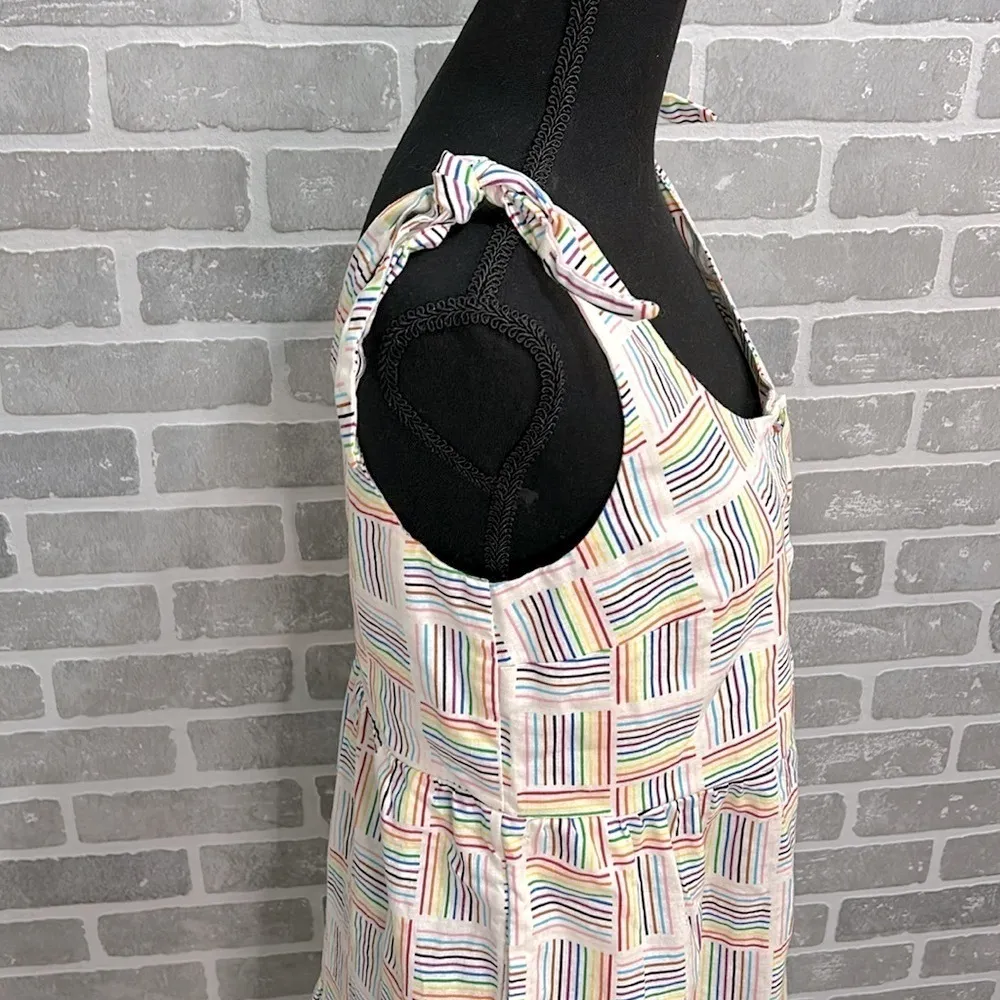 Vintage Target Pride Rainbow Lines‎ Gender Inclusive Linen Dress Size XS - Image 4