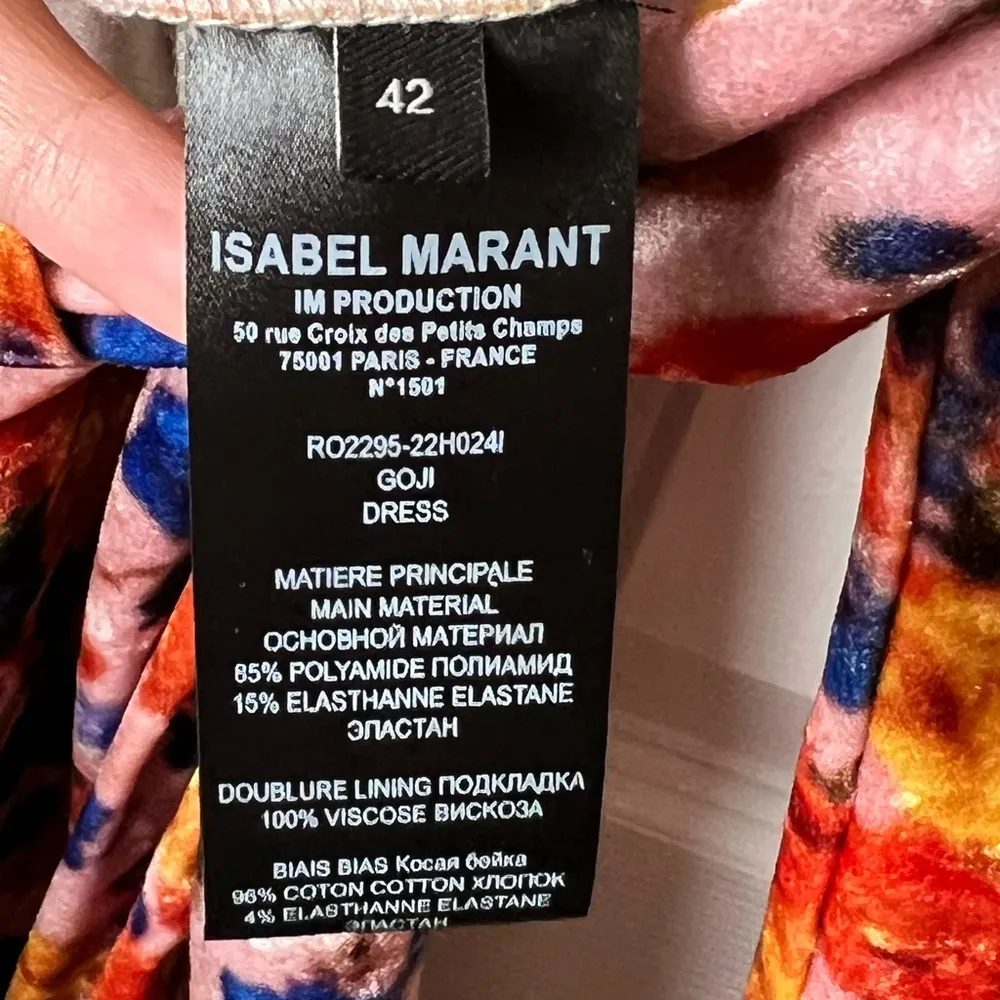 Isabel Marant Goji Printed Ruched Velvet Minidress 10 - Image 12