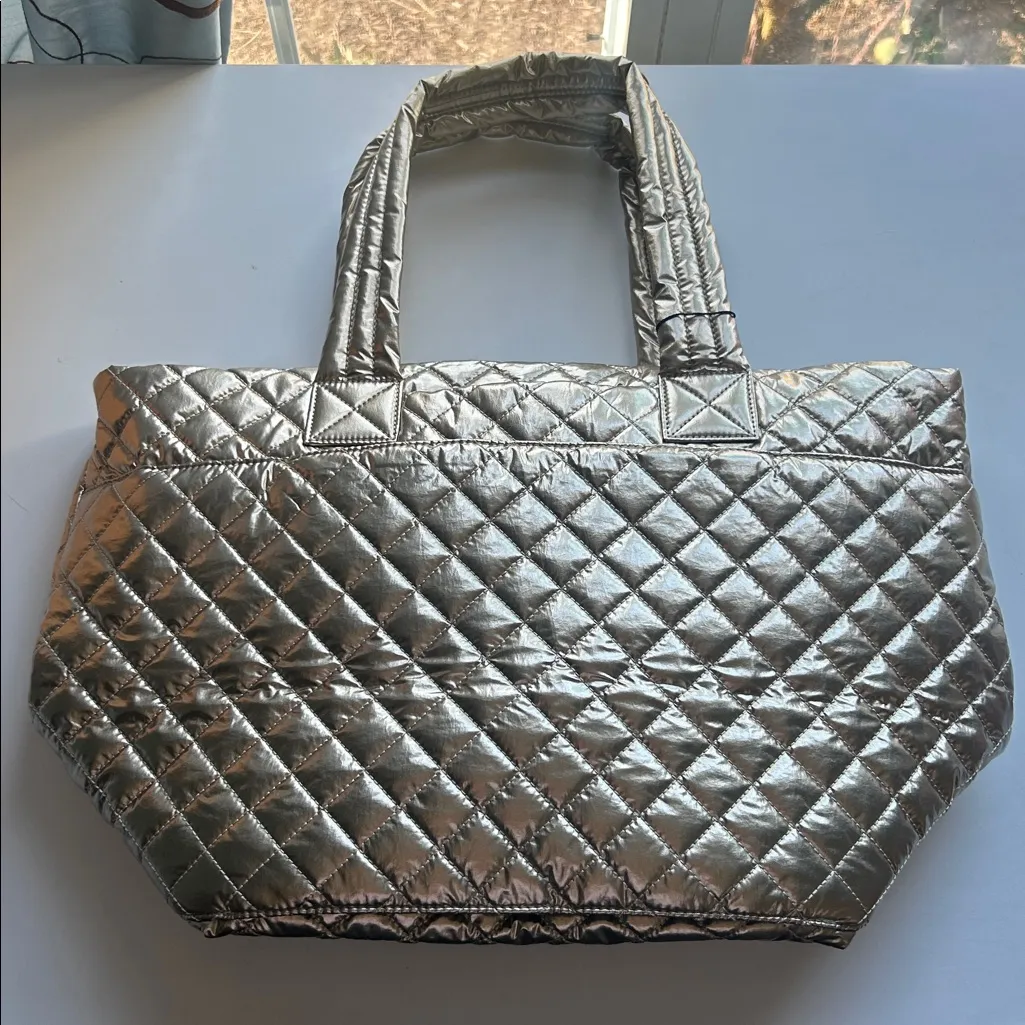 MZ Wallace New York Metro Tote Deluxe Medium Antique Gold New Glam quilted chic - Image 6