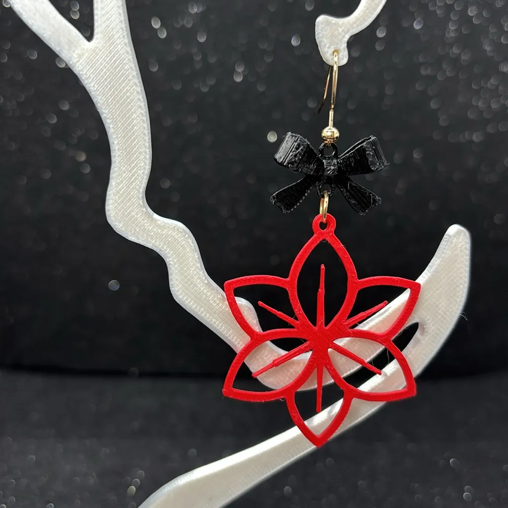 The Twisted Vine Earrings Red - Image 2