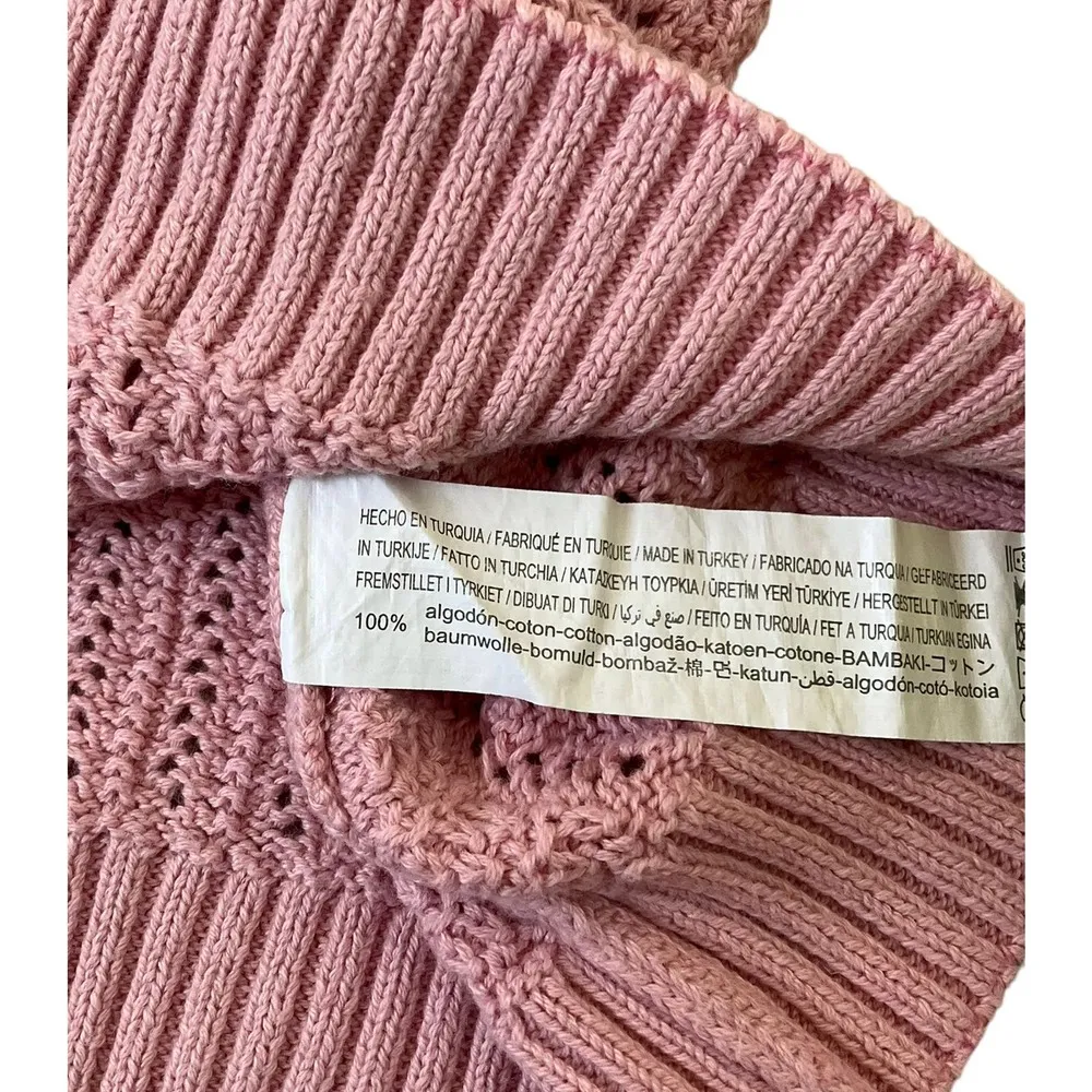 Stradivarius Pink Knit Crop Top Size S (4-13) - Image 5