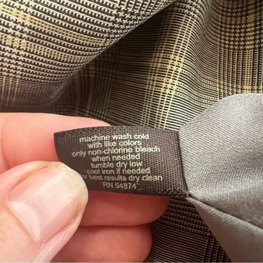 THE LIMITED plaid pencil skirt in brown tan yellow - Image 7