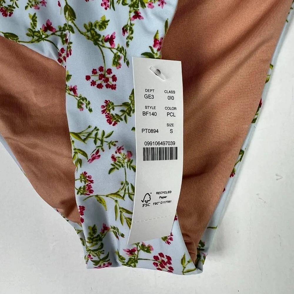 NWT J. Crew Curved Waist Cheeky Bikini Bottom Cloud Meadow Floral Size Small S - Image 8