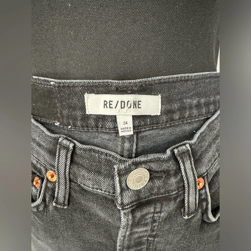 NWT REDONE 70s High Rise Stove Pipe Jeans in Jet Black ~ Size 24 - Image 6