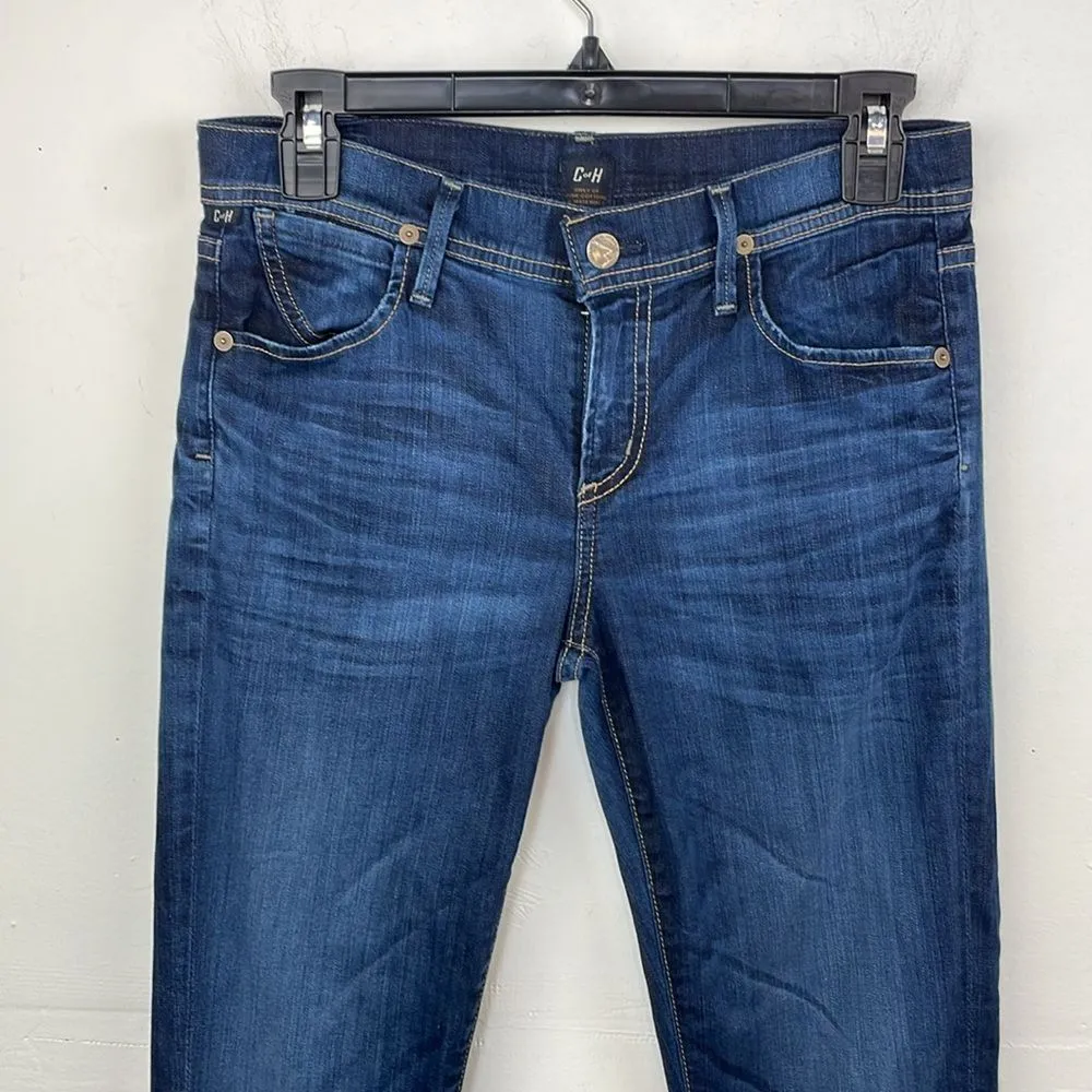 Citizens of Humanity Dani Womens Cropped Straight Leg Jeans Cuffed size 27 - Image 2