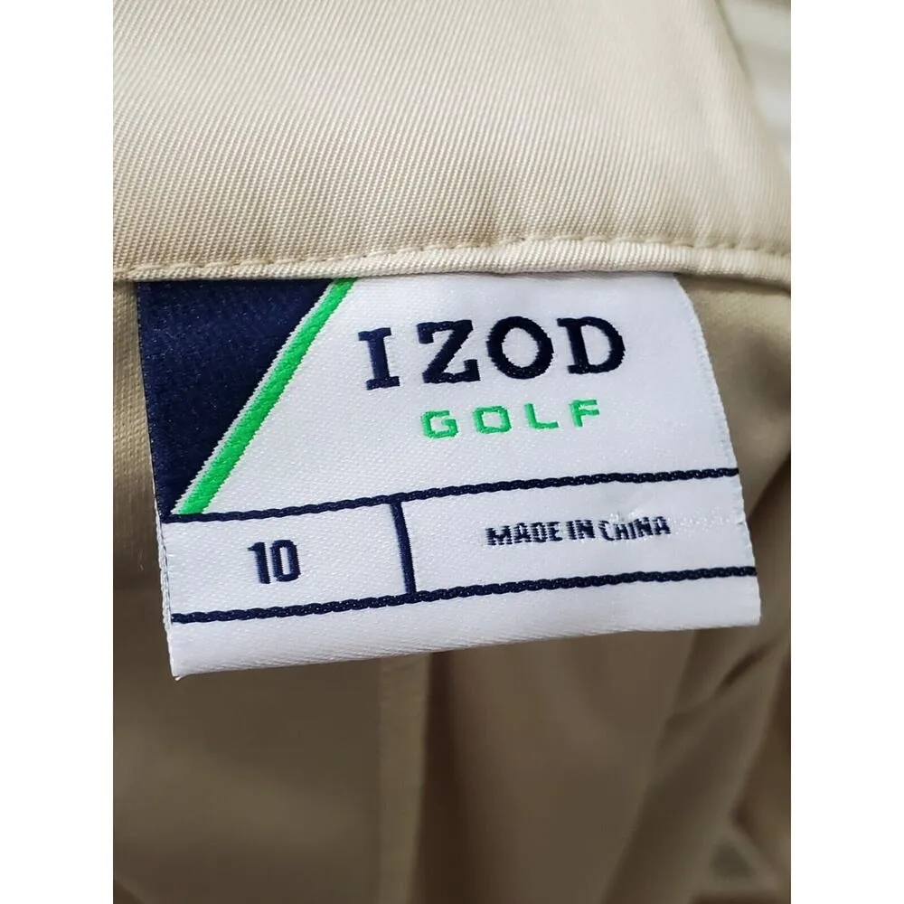 Izod Golf Womens Beige 100% Polyester Straight & Pencil Activewear Skirt Size 10 - Image 9