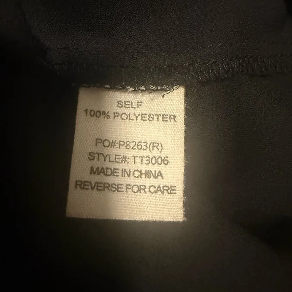 Timing Black Long Sleeve Notched Collar Button Down Fringe Shirt - Image 5