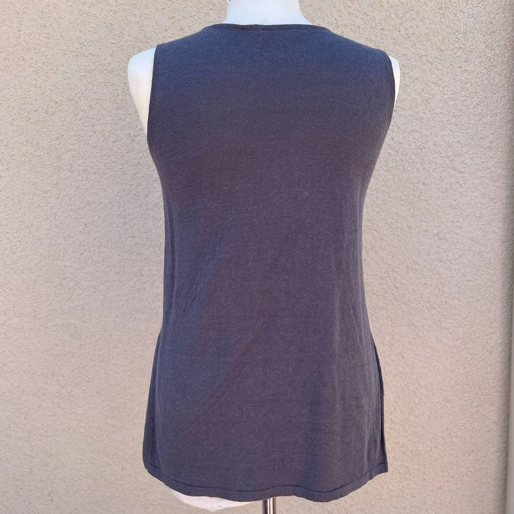 J. Jill Pure Linen Blend Cami and Cardi Set XS Petite Grey Gray Size undefined - Image 7