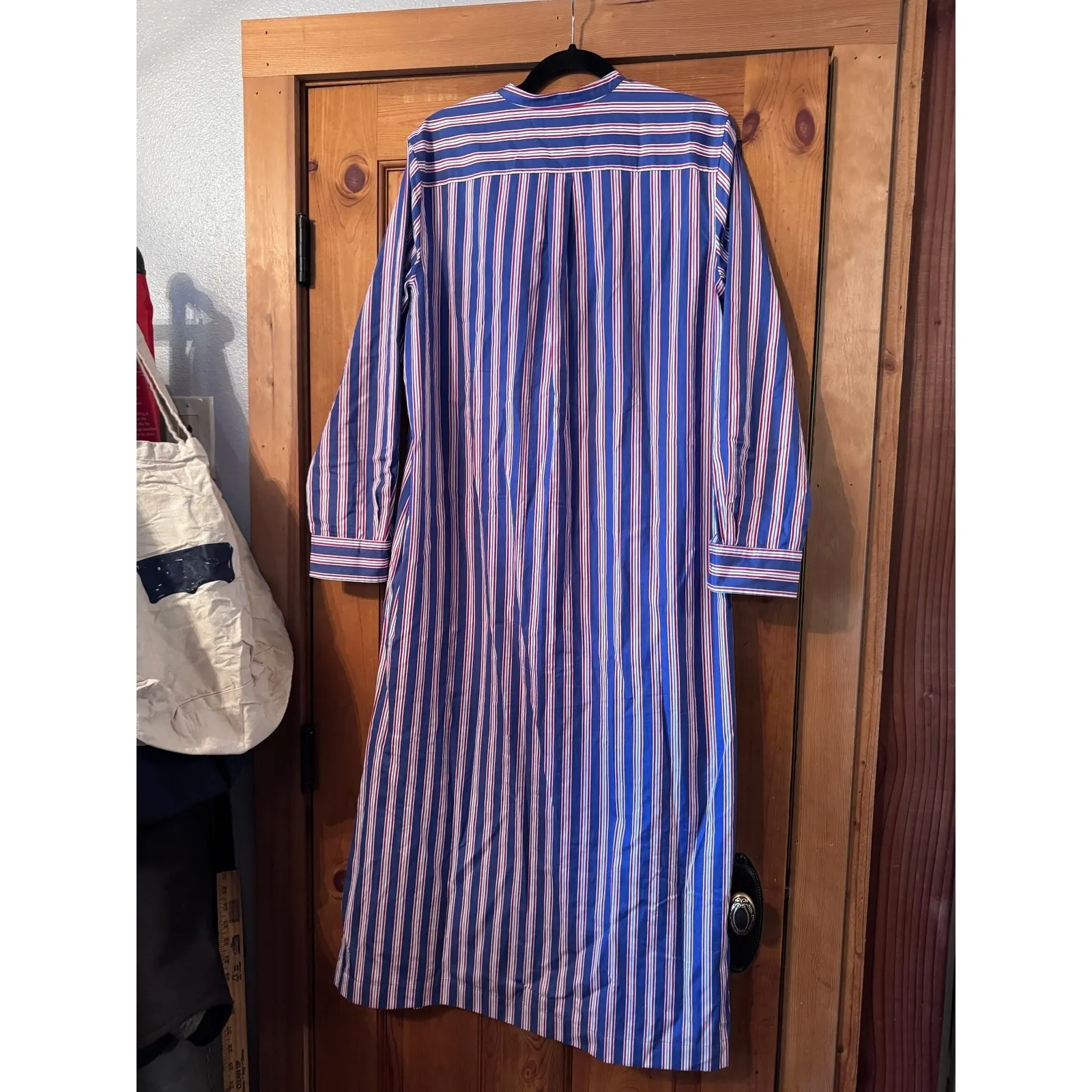 Polo Ralph Lauren Striped Pop over Dress Blue Red White Collar Pocket Size 8 - Image 9