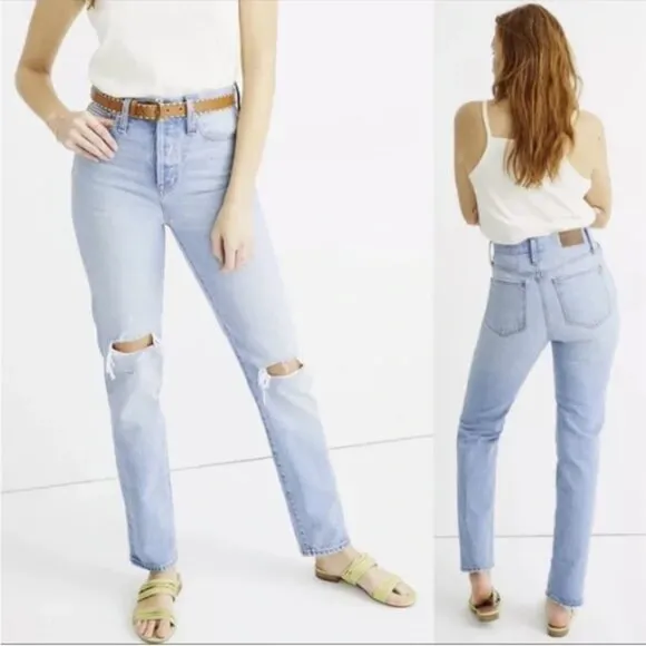 Madewell Classic Straight Full-Length Jeans in Hartsville Wash - Image 2