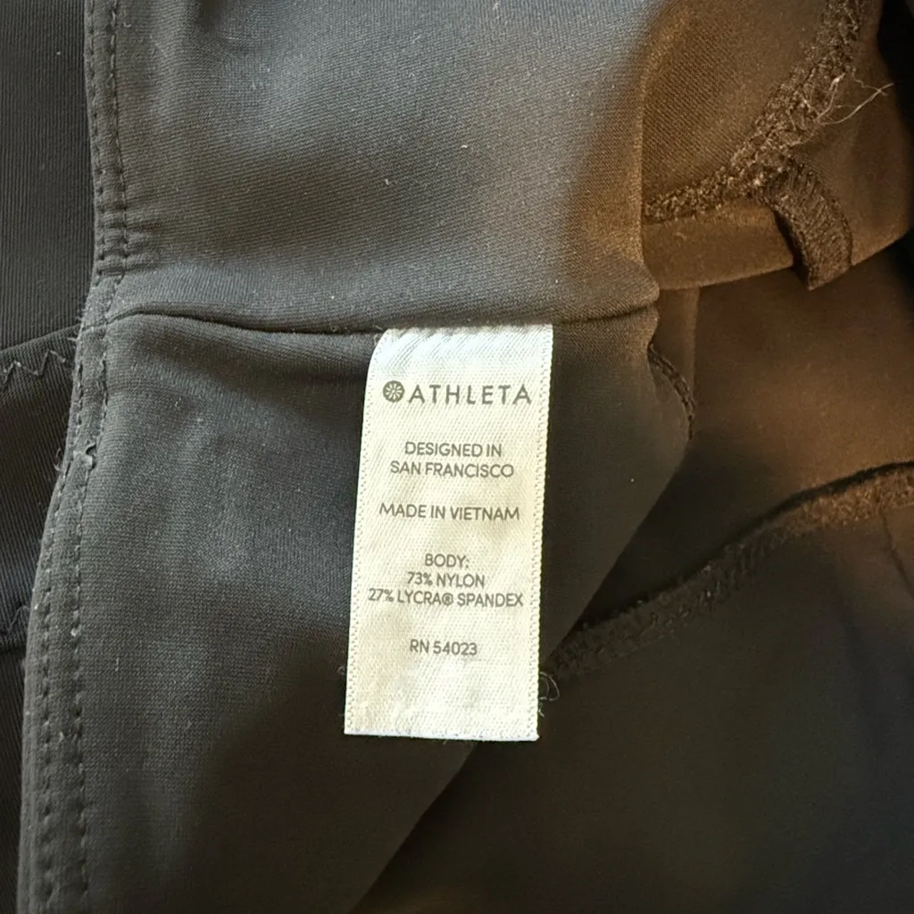 Athleta Mid-Rise Stellar Cropped Pull On Casual Black Athletic Active Legging, S - Image 10