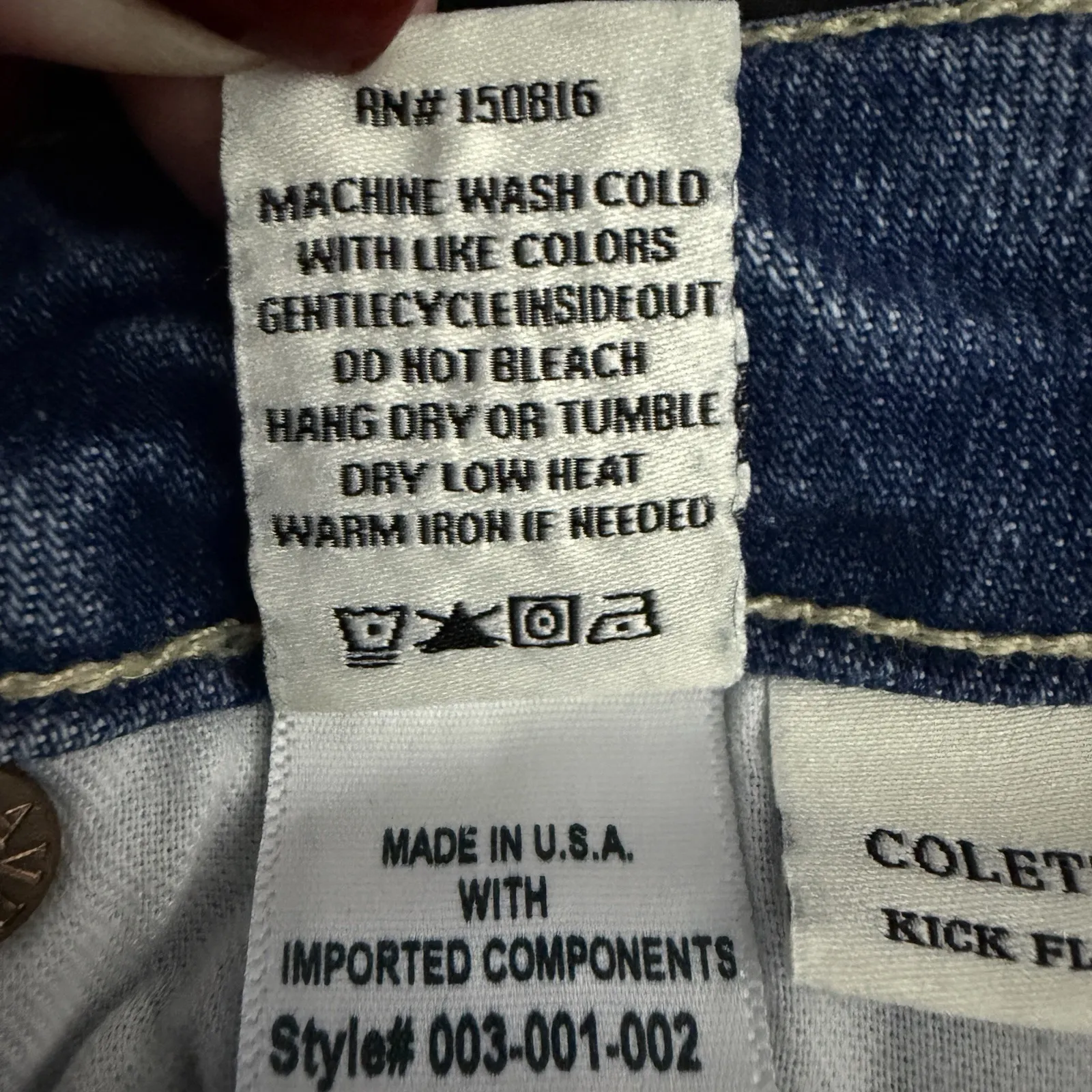 TRAVE Colette Womens 26 High Rise Kick Flare Jeans Raw Hem Crop In Sweet Emotion Blue - Image 15