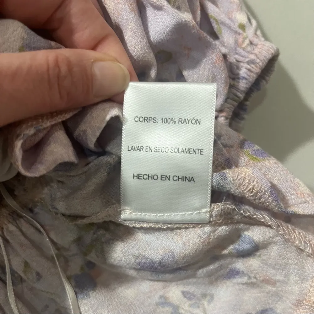 Sky to Moon small Set Purple Flowers Crop Top & Skirt Tie Front Fairy NEW - Image 12