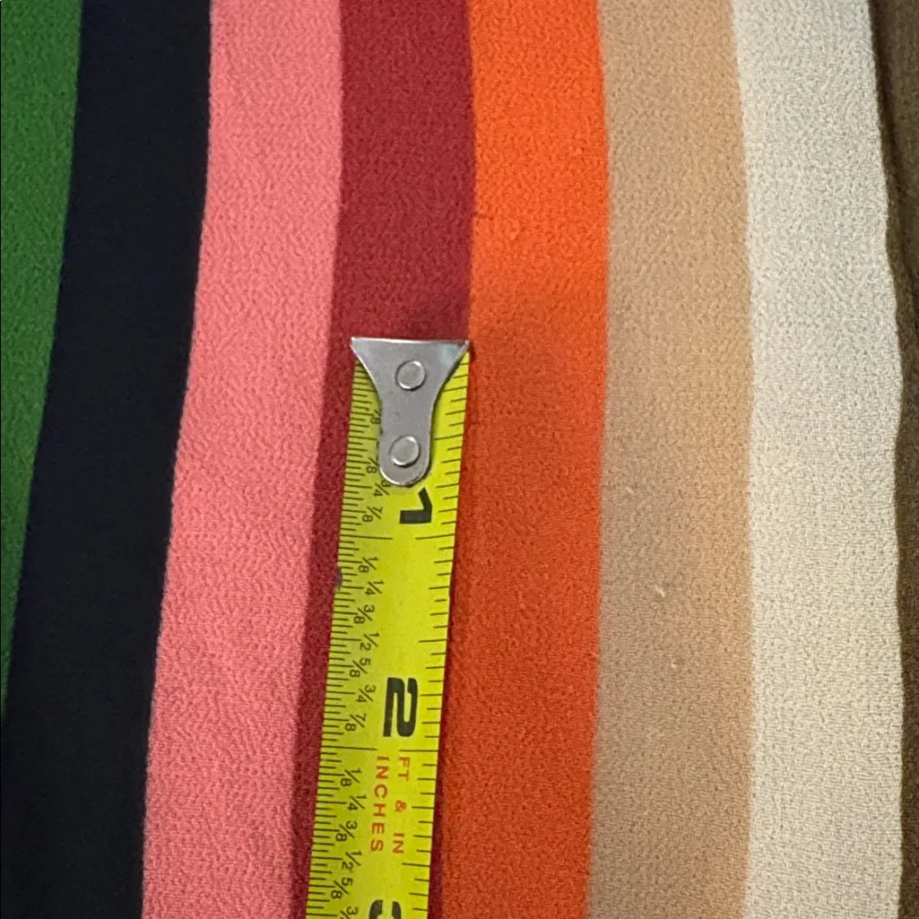 Reformation Clare Wide Leg Pants in Rainbow Stripe Trouser Size 6 - Image 10